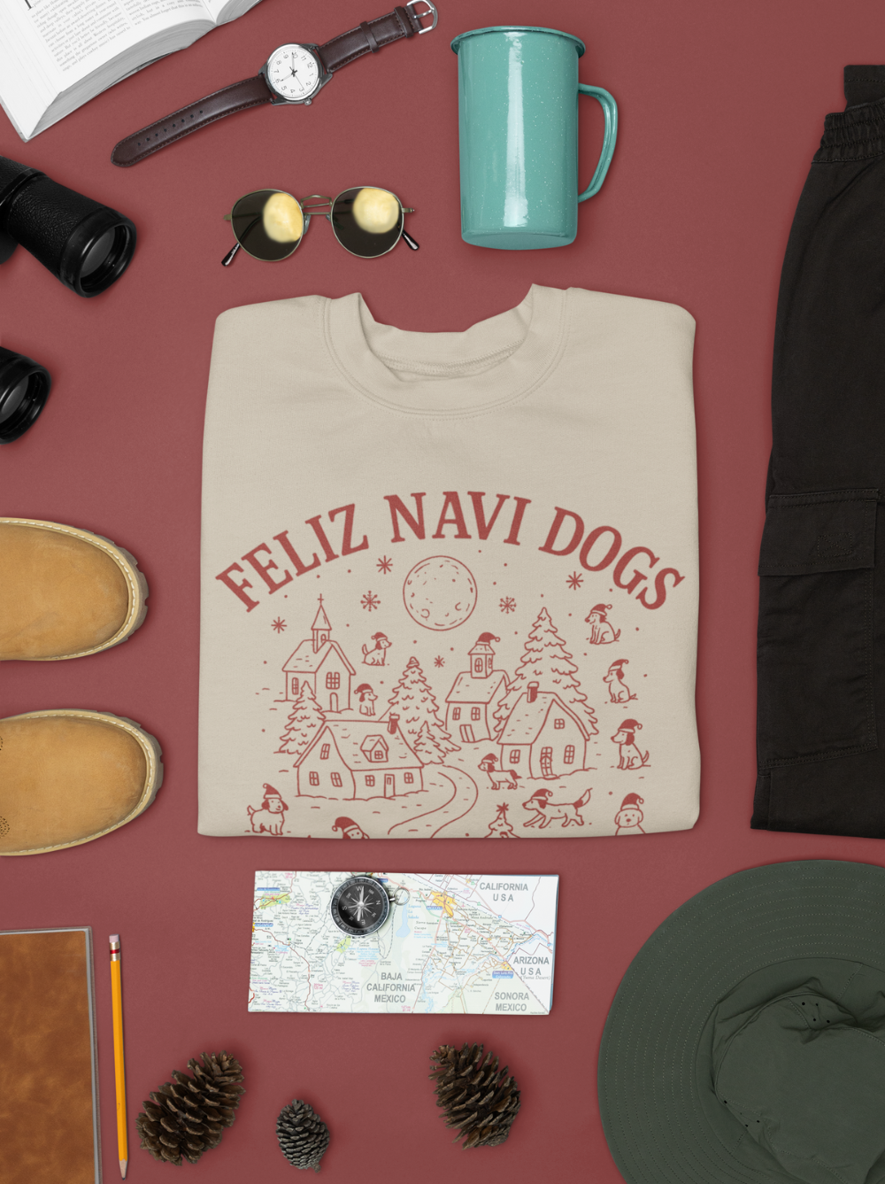 Feliz Navi Dogs Holiday Village Sweatshirt