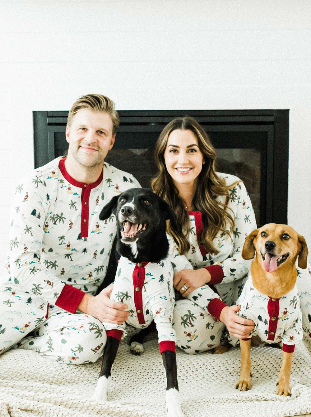 Fun Fam Surfing Santa Pajama