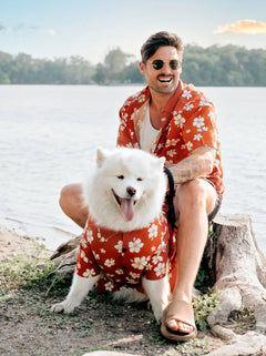 Clay Hibiscus BBQ Shirt