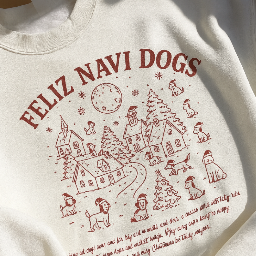 Feliz Navi Dogs Holiday Village Crewneck