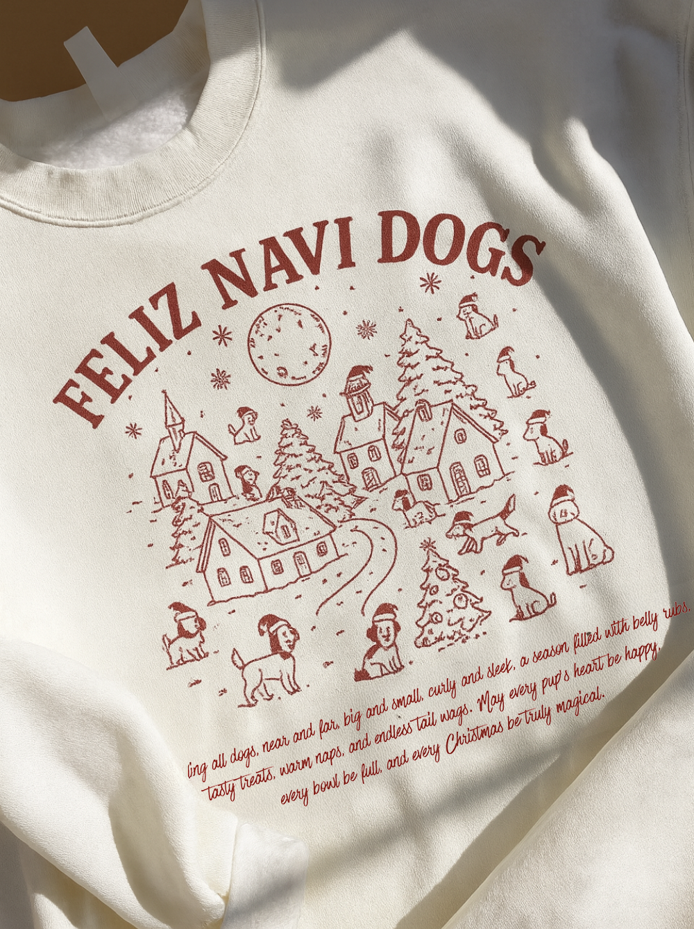 Feliz Navi Dogs Holiday Village Crewneck