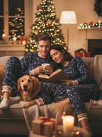 Santa Sleighs Pajama (Dog & Kids)