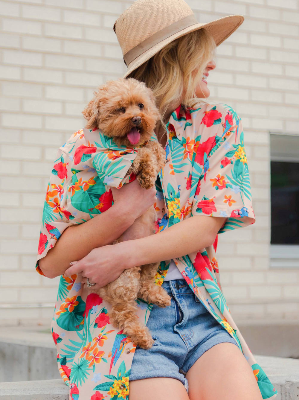 Dog and girl matching hot sale outfits