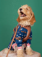 Santa Sleighs Pajama (Dog & Kids)