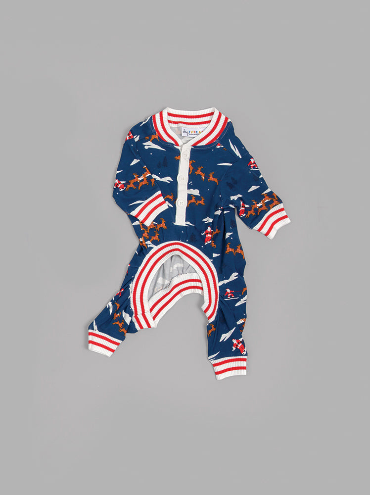 Santa Sleighs Pajama (Dog & Kids)